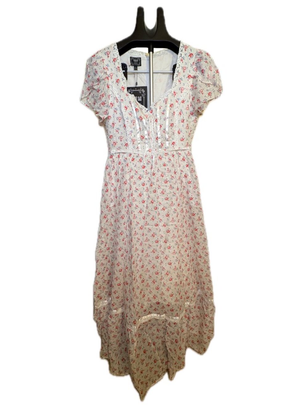 Gunne Sax ModCloth Pure Poetry Maxi Dress White Prairie Corset Size 12 Large NWT - Picture 2 of 8